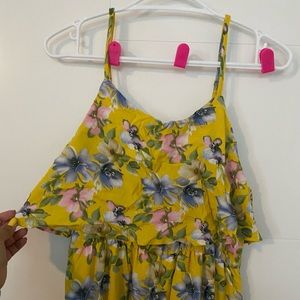 Yellow floral maxi dress